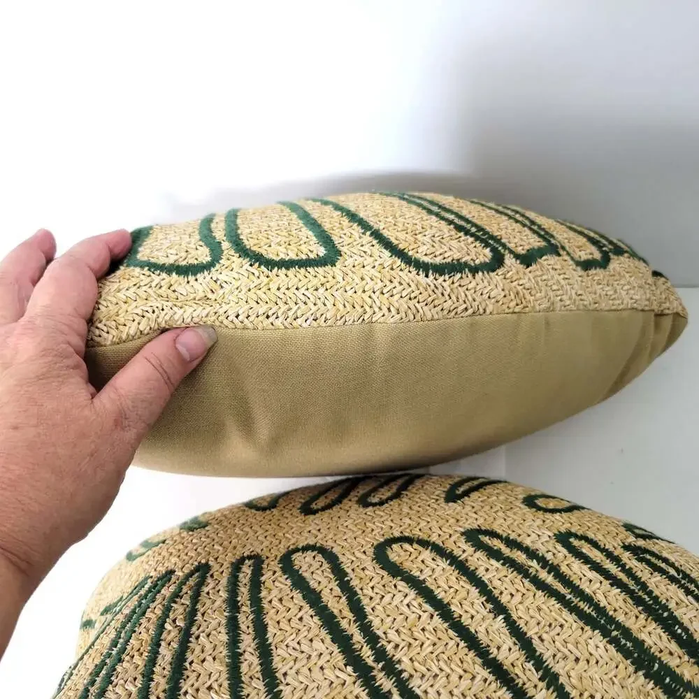 Allen + Roth Palm Leaf Pillows Set Of 2 Throw Monstera Philodendron Tropical